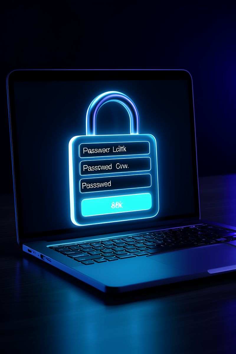 Password protected link concept with padlock overlay